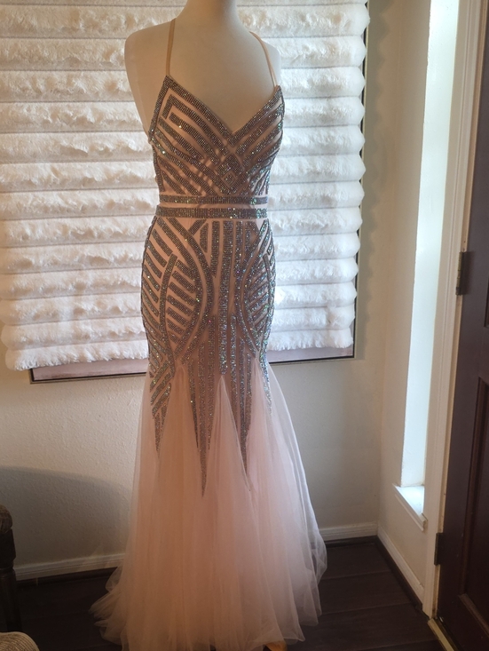 Alyce Paris Dresses & Skirts - Alyce Paris Blush Pink Beaded Mermaid Prom Dress